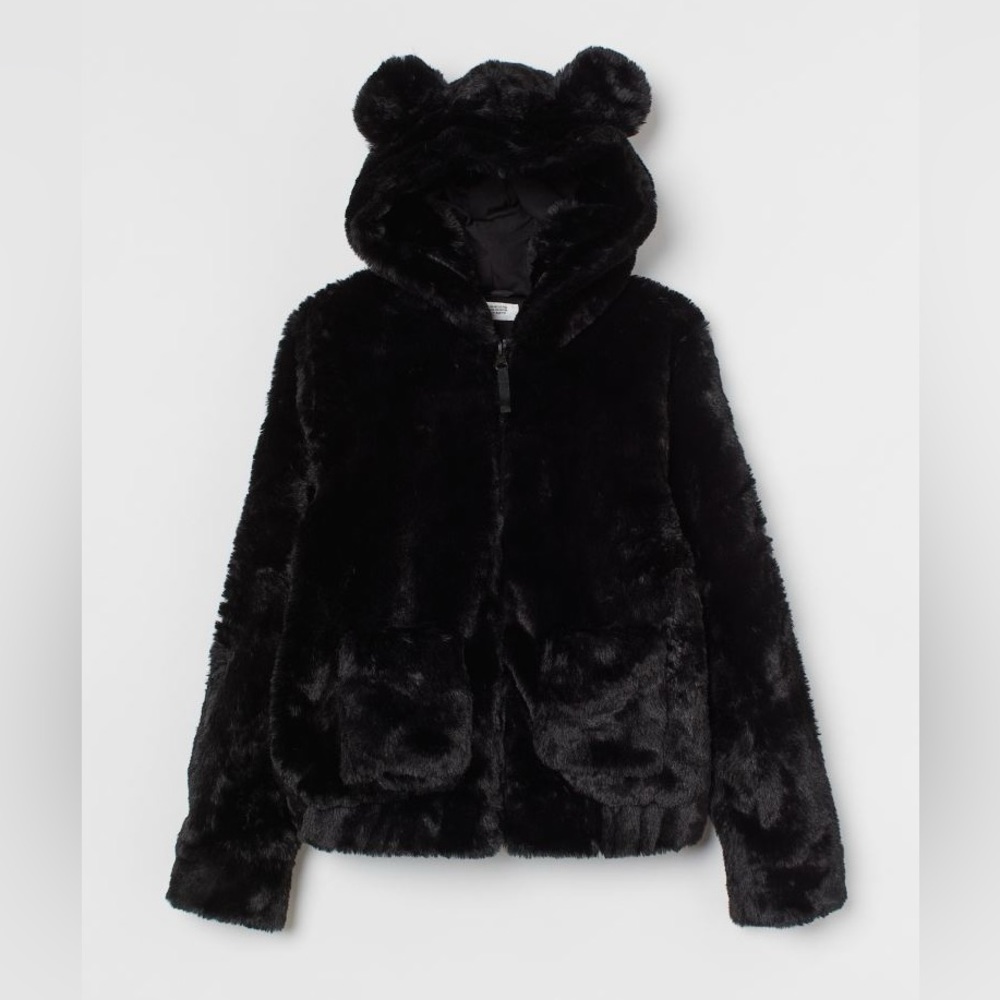Teddy Bear Ears • Hooded Faux Fur Jacket